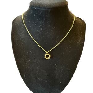 Bryan Anthony “Teacher” Necklace with Circular Charm with Rhinestones 18”